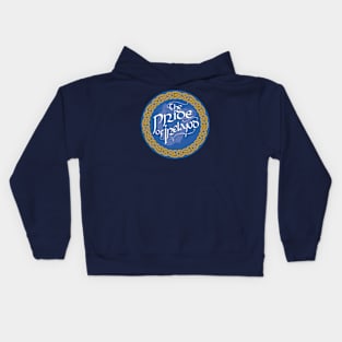 Pride of Ireland logo (Blue) Kids Hoodie